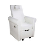 DD Wellness Pedicure-Stuhl verstellbarer Fußstütze weiß AVENTUR