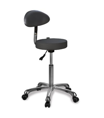 DD Wellness Rollhocker mit Rückenlehne dunkelgrau Opal