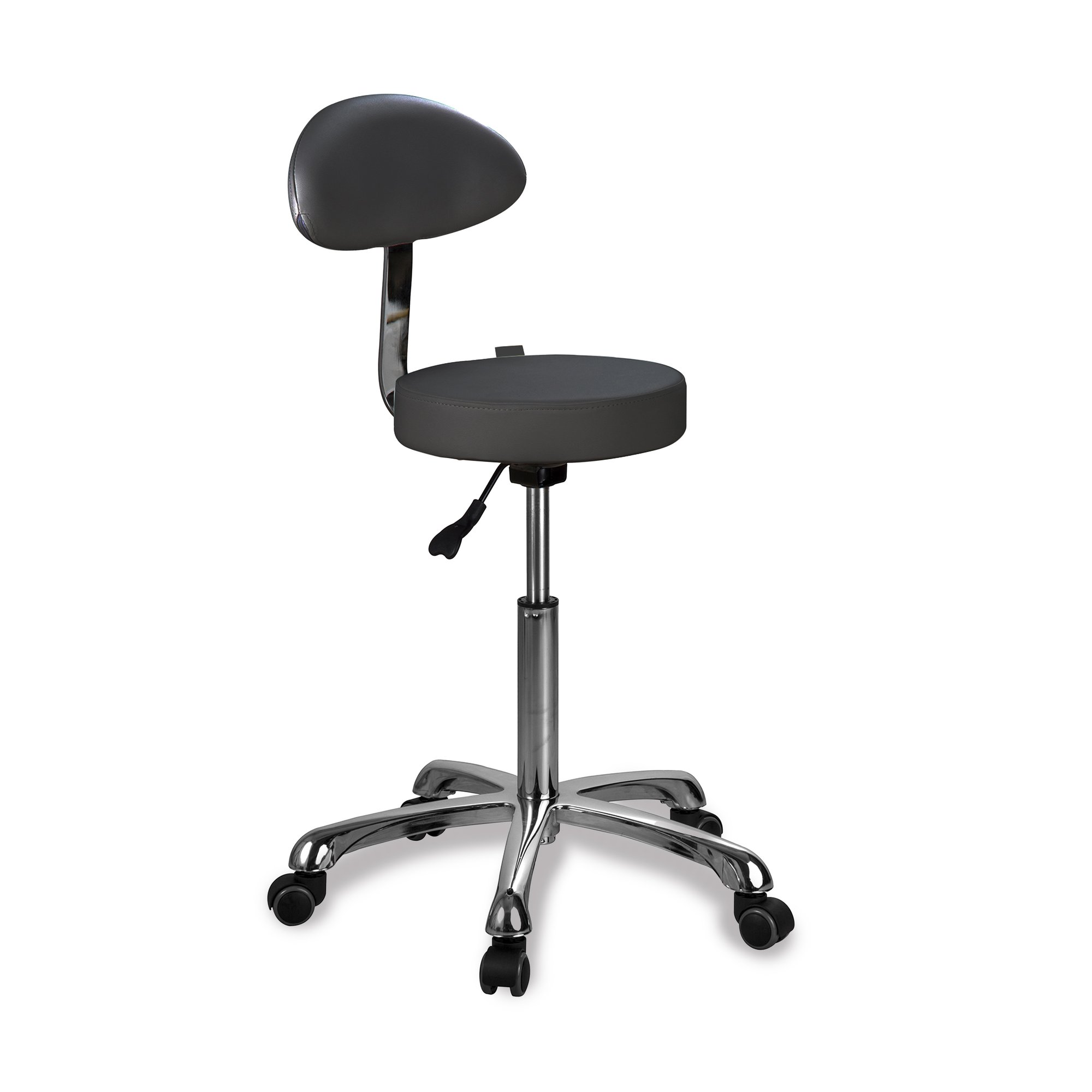 DD Wellness Rollhocker mit Rückenlehne dunkelgrau Opal DD Wellness Rollhocker mit Rückenlehne dunkelgrau Opal
