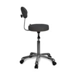 DD Wellness Rollhocker mit Rückenlehne dunkelgrau Opal