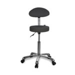 DD Wellness Rollhocker mit Rückenlehne dunkelgrau Opal