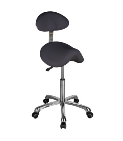 DD Wellness Sattelhocker mit Rückenlehne dunkelgrau OBSI