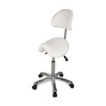DD Wellness Sattelhocker mit Rückenlehne weiß ZEO BACK