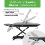 Habys elektrische Behandlungsliege grau Evero Cross X5 ERGO