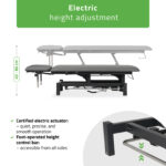 Habys elektrische Behandlungsliege grau Fortis 4 ERGO