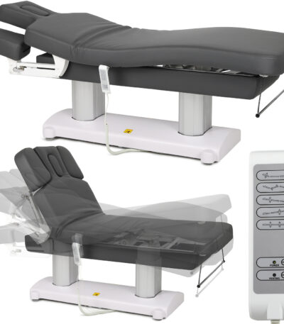 Habys elektrische Massageliege beheizt grau Gemini Flex