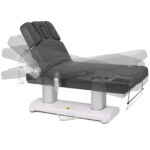 Habys elektrische Massageliege beheizt grau Gemini Flex