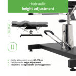 Habys hydraulischer Behandlungsstuhl 360° drehbar schwarz Alora