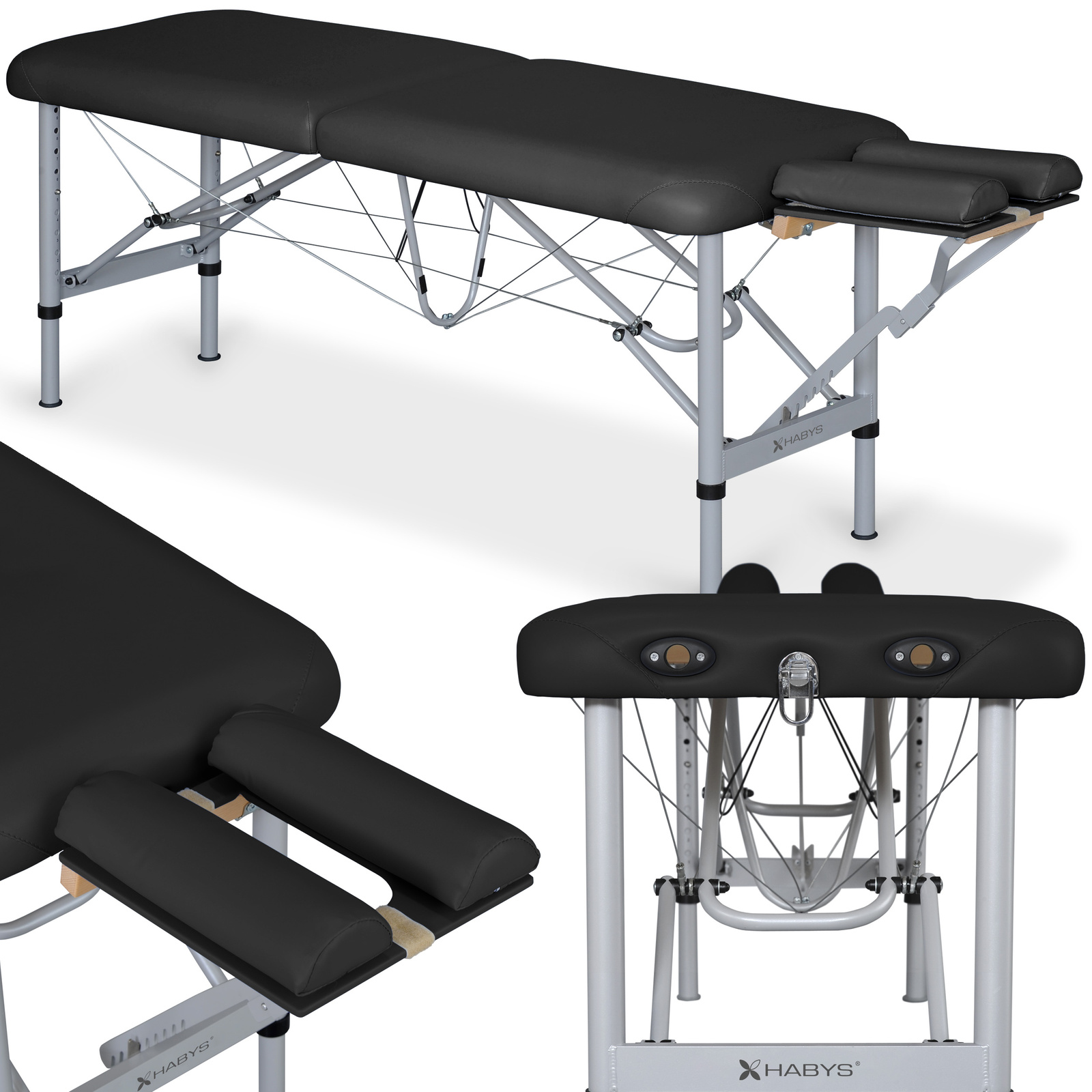 Habys klappbare Massageliege 170 cm schwarz Chiro Ultralux 19 Habys klappbare Massageliege 170 cm schwarz Chiro Ultralux 19