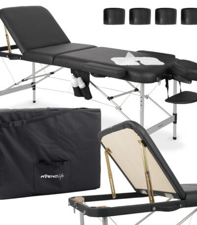Habys klappbare Massageliege 60 cm 3 Zonen schwarz Adele