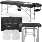 Habys klappbare Massageliege 60 cm Aluminiumgestell schwarz Vera