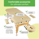 Habys klappbare Massageliege 60 cm beige Sofia Light