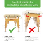 Habys klappbare Massageliege 60 cm beige Sofia Light