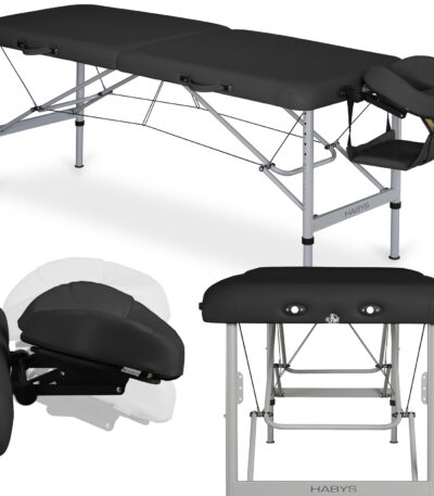 Habys klappbare Massageliege 60 cm schwarz Aero