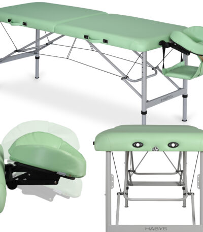 Habys klappbare Massageliege 70 cm Alu grün Aero