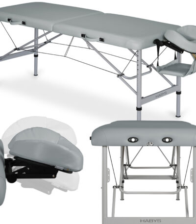 Habys klappbare Massageliege 70 cm Aluminium grau Aero