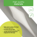 Habys Lagerungsrolle halbrund 60 x 15 cm grau