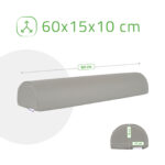 Habys Lagerungsrolle halbrund 60 x 15 cm grau