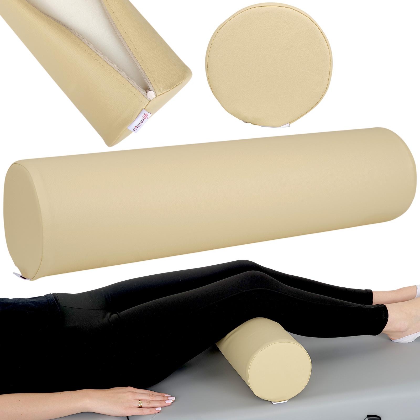 Habys Massagerolle rund 60 cm beige Aveno Life Habys Massagerolle rund 60 cm beige Aveno Life