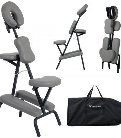 Habys Massagesessel ergonomisch tragbar grau Flexo