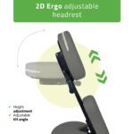 Habys Massagesessel ergonomisch tragbar grau Flexo