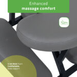 Habys Massagesessel ergonomisch tragbar grau Flexo