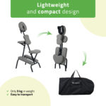Habys Massagesessel ergonomisch tragbar grau Flexo