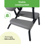Habys Massagesessel ergonomisch tragbar grau Flexo