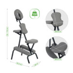 Habys Massagesessel ergonomisch tragbar grau Flexo