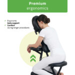 Habys Massagesessel ergonomisch tragbar schwarz Flexo
