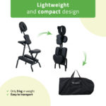 Habys Massagesessel ergonomisch tragbar schwarz Flexo