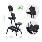 Habys Massagesessel ergonomisch tragbar schwarz Flexo